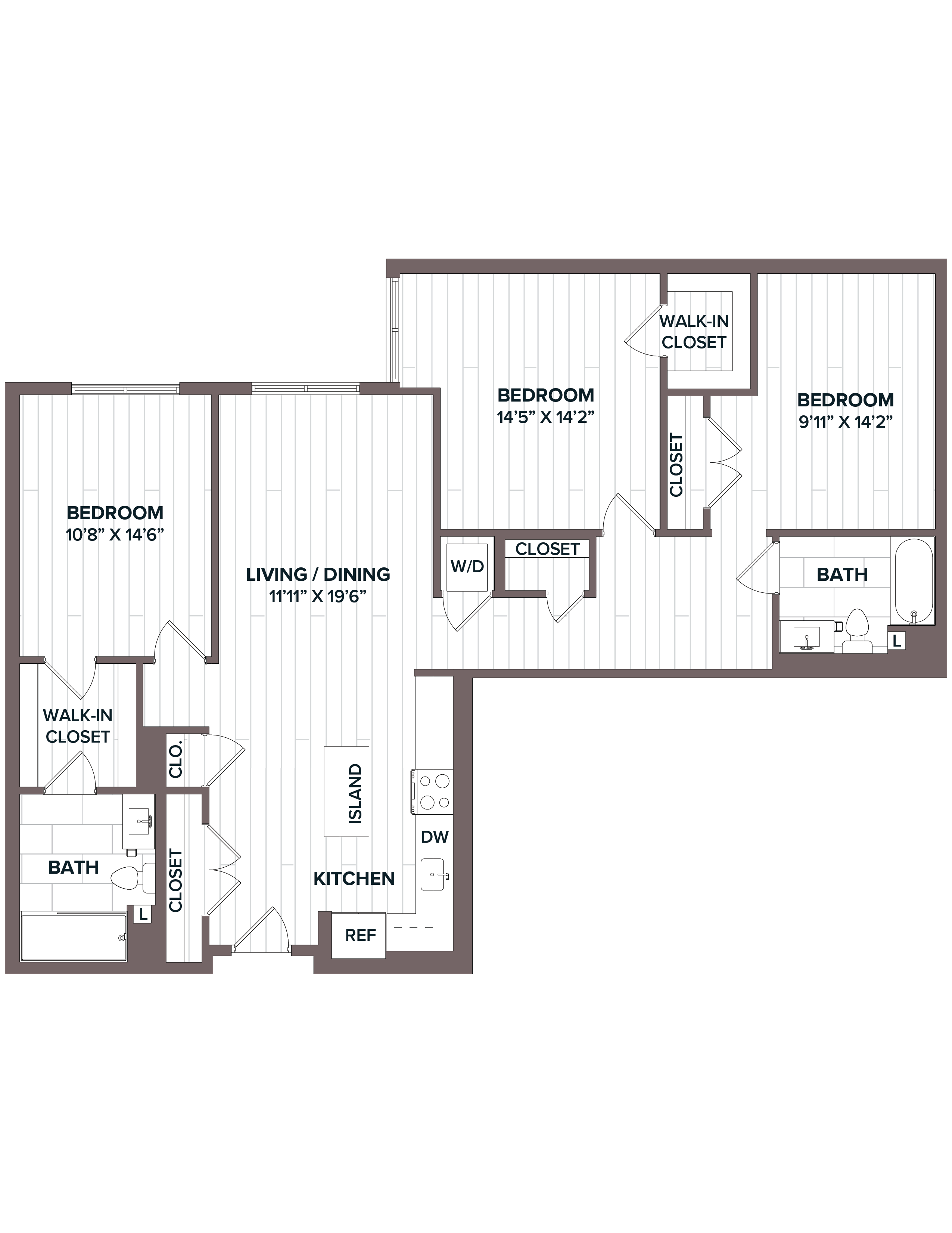 floorplan image of apartment 611